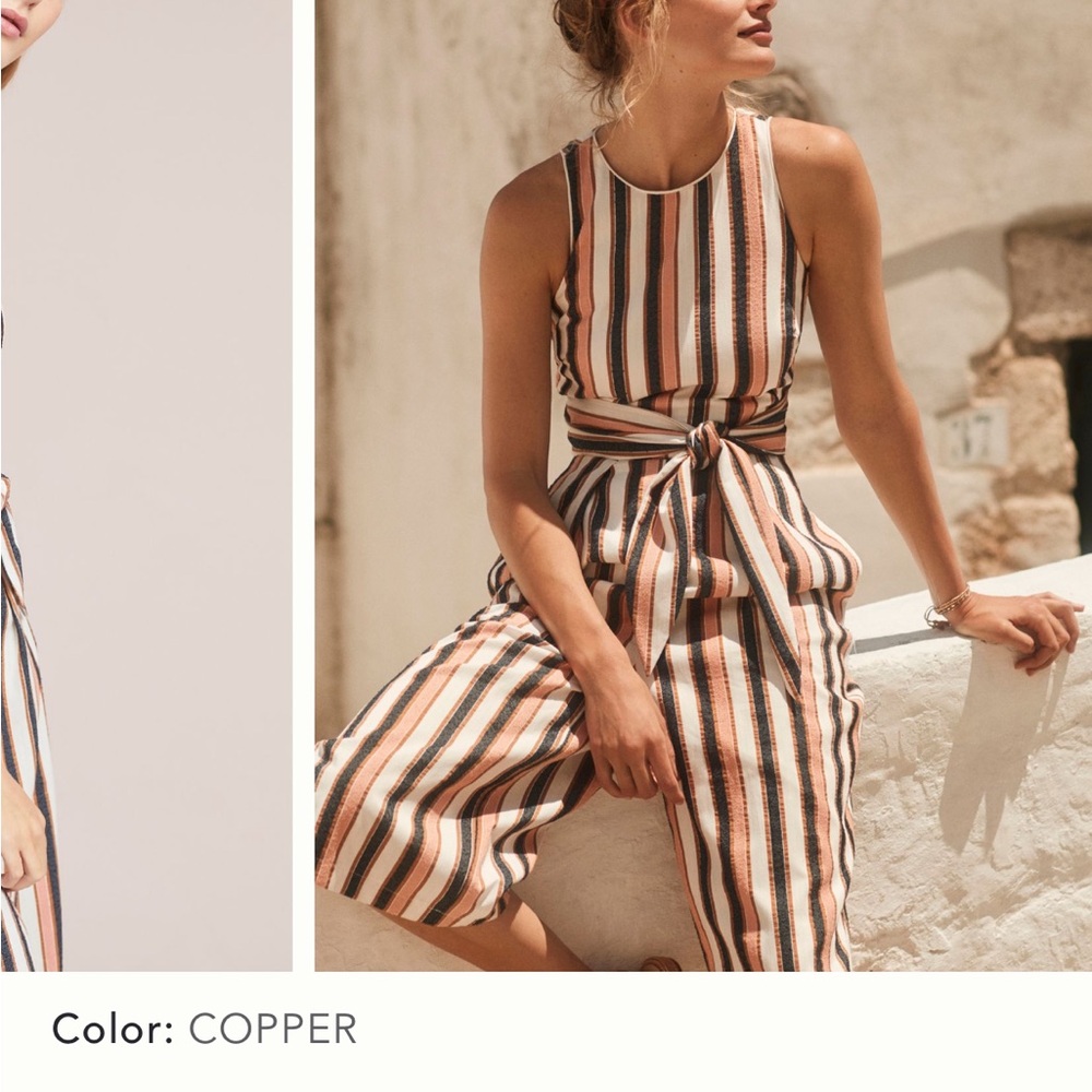 Striped Sleeveless Jumpsuit